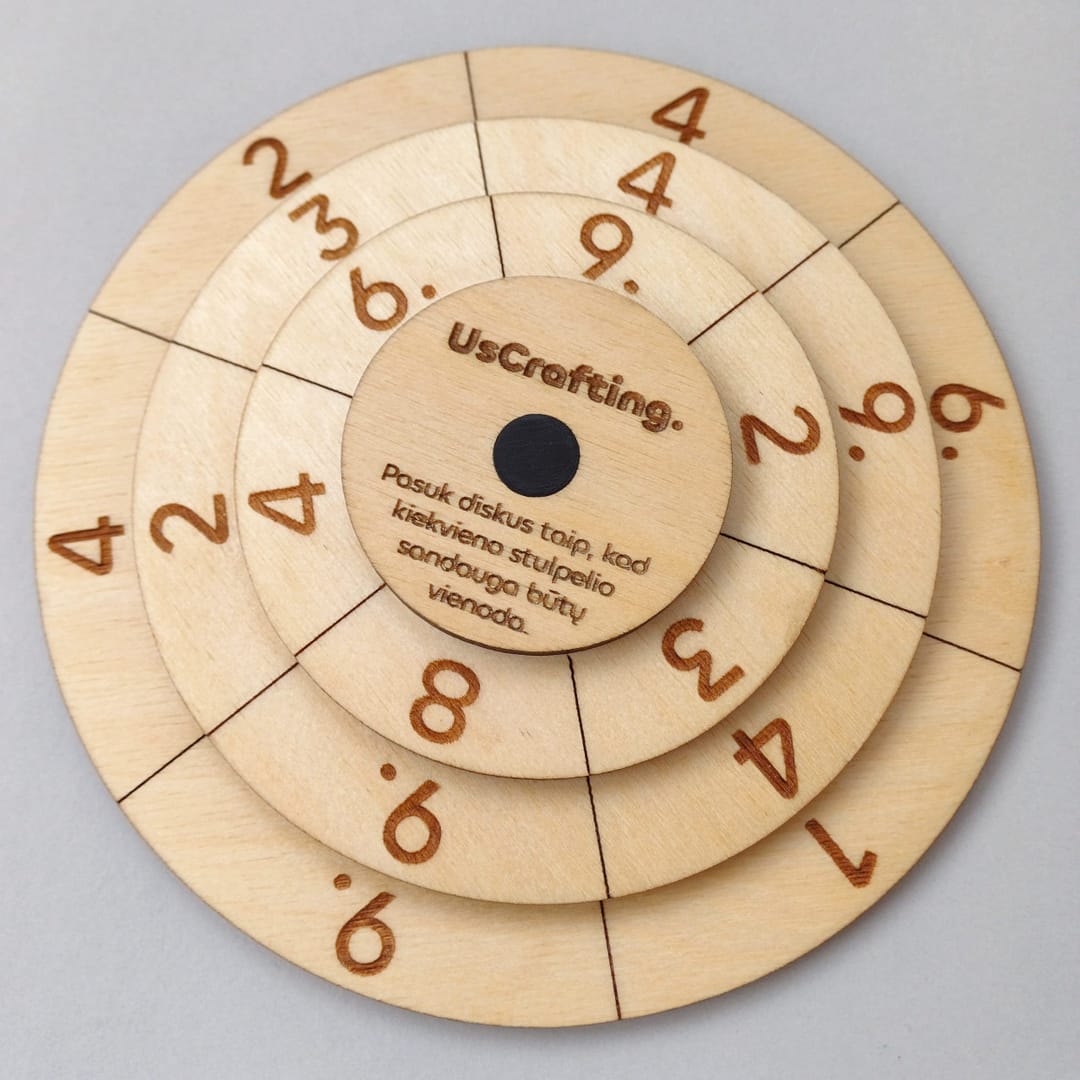 Loginis matematikos žaidimas – „Paslėpta sandauga“ 2 lygis (18 cm)