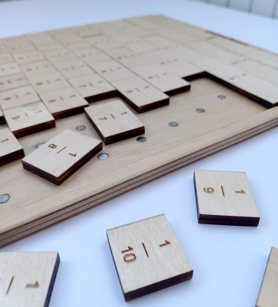 Matematikos mokymosi priemonė - magnetinės trupmenos, magnetukai iš arti